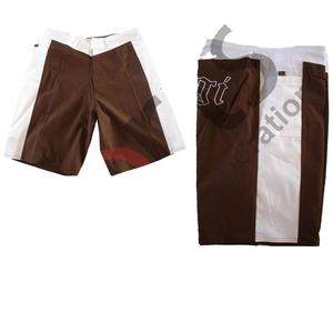 Pantalones Cortos de Lucha MMA Estilo Urbano Marrón y Blanco con Estampado por Sublimación, Transpirables, Tallas Grandes, Impermeables, de Secado Rápido y Elásticos - Product Image 1