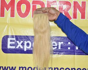 Vente en gros de cheveux non traités trame de génie naturel blond 6*6 fermeture droite aucune perte de cheveux humains vierges vietnamiens au temple - Product Image 5
