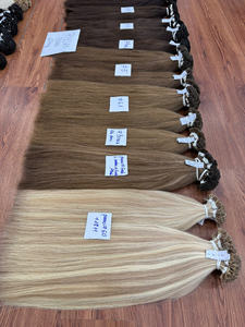 Extensiones de cabello con punta de queratina gruesa, punta plana, colores europeos, cabello natural liso, punta vietnamita. - Product Image 4