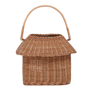 Cute <b>Small</b> House Rattan Kids Room Toy <b>Storage</b> <b>Basket</b> Handheld Wicker <b>Basket</b> Gift Box Toddler Bedroom Organizer Wholesale - Product Image 2