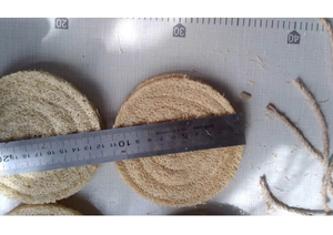 Sous-verre rond pour théière, écologique, en loofah naturel, 2 couches, isolation thermique, accessoires pour café, vaisselle à thé en loofah - Product Image 5