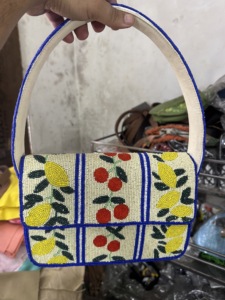 Sacs messagers légers et de grande capacité, style bohème moderne indien, broderie estivale, faits à la main, ornés de perles, sacs de soirée - Product Image 4