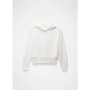 OEM Plain <b>Cream</b> <b>Fleece</b> Hoodie <b>Women</b> Minimalist Crossover Collar Drop Shoulder Pullover Wholesale Custom Made By Twin City - Product Image 6