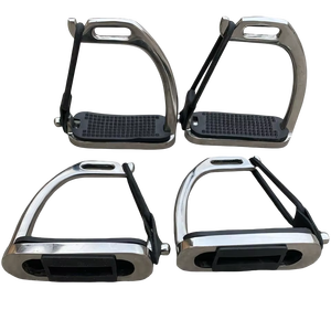 อุปกรณ์ขี่ม้าเพื่อความปลอดภัยพร้อมที่เหยียบสแตนเลสขัดเงาสีเงินพร้อมพื้นกันลื่น อุปกรณ์ขี่ม้าเพื่อความปลอดภัยสำหรับผู้ใหญ่ - Product Image 1