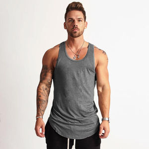 Camisetas sin mangas deportivas para hombre, chaleco con logo personalizado, transpirable, cómodo, atlético, para correr, talla grande, OEM, camiseta de gimnasio para hombre - Product Image 4