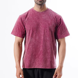 T-shirts pour hommes style 2026 tendance, effet délavé à l'acide, meilleures ventes et options à prix abordables, T-shirts oversize effet délavé à l'acide - Product Image 1