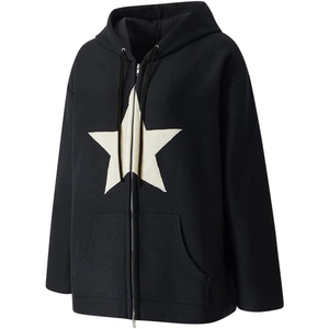 Sweat-shirt à capuche en polaire pour homme, veste décontractée à fermeture éclair sur le devant, vêtements d'hiver - Product Image 5