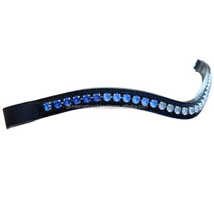 Banda Frontal para Caballo de Cuero de Alta Calidad Personalizada con Piedras de Cristal, Disponible en Tamaño Completo, Cob y Sobredimensionado - Product Image 5