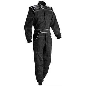 Combinaison de course ignifuge noire et jaune à manches longues pour homme, vêtements de course automobile et moto bicolores, toutes saisons - Product Image 4