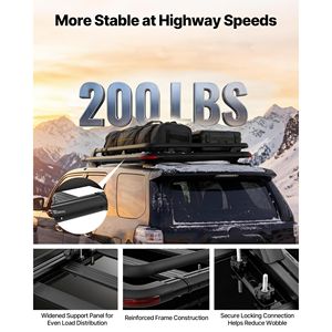 Canasta Portaequipajes Resistente para Techo de Auto, 64 x 39 x 4.53 Pulgadas, Capacidad de 200 Libras, Extensión para Equipaje, Apta para Todo Clima - Product Image 3