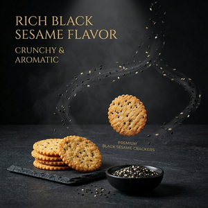 ODM Vietnam Factory Direct Irresistably Crispy Real Sesame Round Crackers 150g & Free Samples - Product Image 1