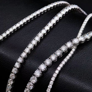 Pulsera de Diamantes Cultivados en Laboratorio con Certificación IGI, Oro de 14K, Corte Brillante HPHT, Joyería Fina Clásica Unisex para Aniversario - Product Image 1