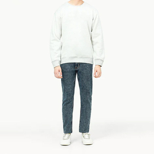 Sweat-shirt blanc à col rond brodé pour homme, coupe classique, manches longues, couleur unie, pull décontracté en coton tricoté pour l'hiver - Product Image 2