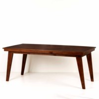 Table à manger rectangulaire moderne en bois massif pliable et personnalisable, 6 places, pieds coniques, pour la maison, le restaurant, l'entrée, garantie 1 an