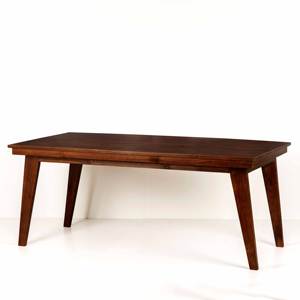 Mesa de Comedor Moderna de Madera Maciza al por Mayor, Mesa de Cocina Minimalista de 6 Plazas con Patas Cónicas para el Hogar y Restaurantes - Product Image 1