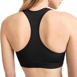 High Support Black Racerback Sports Bra For Women <b>Padded</b> Shockproof Fitness <b>Running</b> Bra Top Breathable Gym Activewear Vest - Product Image 2