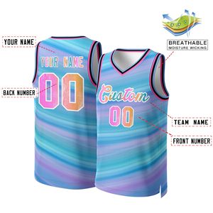 Custom Basketball Jersey V-Neck Sleeveless Sublimated Print Mesh 100% Polyester Breathable Unisex Adult All Seasons - Product Image 3