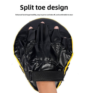 Professional Boxing Focus Pads Premium Leather MMA Punch Mitts Striking Target Shields for <b>Coach</b> Training - Product Image 5