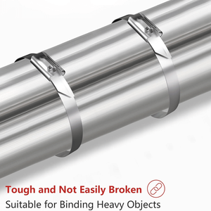 สายรัดเคเบิลสแตนเลส 304 สำหรับงานหนัก 4 ขนาด 11.8" 9.8" 7.8" 6" พร้อมที่ตัดสายรัดเคเบิลอเนกประสงค์ - Product Image 4