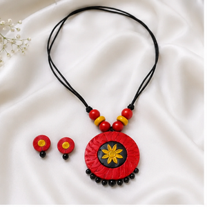Conjunto de Collar con Colgante de Coco Redondo, Estilo Rasta Rastafari, Joyería Artística Unisex - Product Image 1
