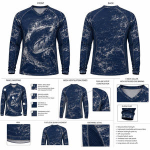 Service OEM/ODM Massee Sports 2026 – T-shirt de pêche d'extérieur respirant à manches longues 100 % polyester, imprimé par sublimation, tendance - Product Image 5