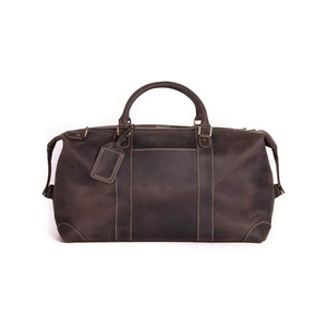 Sac de voyage en cuir véritable pour homme de qualité supérieure, fabriqué en usine, léger, avec des sangles souples, fermeture éclair, sac de voyage décontracté de luxe, imperméable - Product Image 1