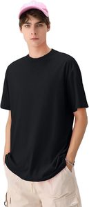 Camiseta de Hombre 100% Algodón, Corte Holgado, Manga Corta, Cuello Redondo, Color Sólido, Estilo Deportivo, Anti-Pilling, Transpirable, con Logotipo Personalizado en la Parte Delantera - Product Image 2
