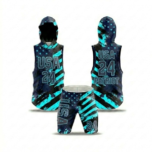 Custom Breathable Front Compression 7on7 Jersey Flag Wear Soccer Uniforms 7v7 League Games Sleeveless Hooded Top Short - Product Image 3