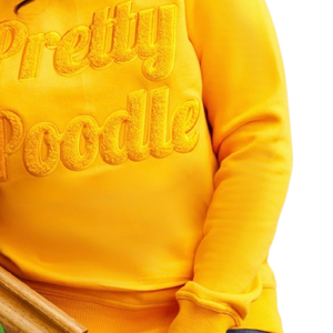 Sweat-shirt en chenille doré Sigma Gamma Rho Pretty Poodle pour femme, mélange de coton, manches longues, coupe décontractée et élégante - Product Image 2