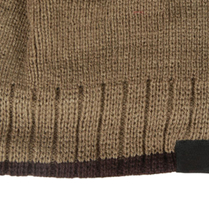 Unisex Beanie Hat Solid Color Knit <b>Winter</b> <b>Cap</b> 56-58CM Casual Style Contrast Trim Adult Acrylic Material - Product Image 5