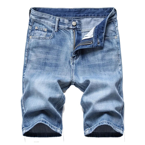 Nouvelle Arrivée OEM Shorts en Jean d'Été pour Hommes avec Design Unique Chrome Heart Style Urbain Respirant avec Fermeture Éclair - Product Image 3