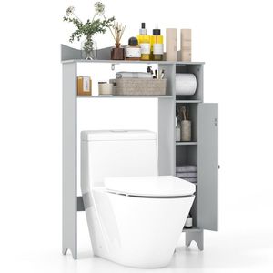 Mobiletto portaoggetti da posizionare sopra il WC con porta carta igienica integrato - Product Image 6