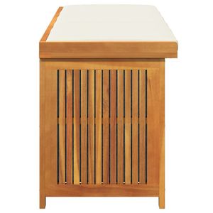 Solid Acacia Wood <b>Cushion</b> Box 59.1 X 19.7 X 23.8 In Outdoor Storage Unit <b>Rectangular</b> Multifunctional - Product Image 6