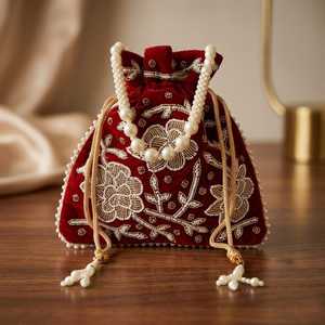 Cheap Handmade Embroidered Potli Purse with Decorative Beadwork <b>for</b> <b>Bridesmaids</b>, <b>Wedding</b> Festivals and Traditional Celebrations - Product Image 2