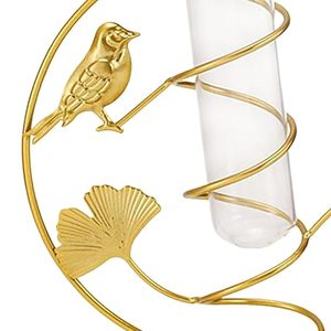 Vase de table moderne en laiton avec motif d'oiseau et d'éventail, idéal pour la décoration intérieure - Product Image 4