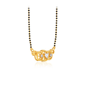 Elegant Women's Classic Rose Gold Plated 18K Yellow Gold Black Beaded <b>Long</b> <b>Necklace</b> Floral Drop Pendant Lab Grown Cut Diamonds - Product Image 2