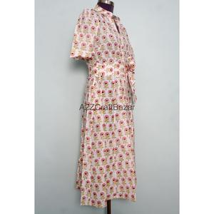 Nuevo Vestido Midi de Verano para Mujer, Estilo Bohemio, Hecho a Mano en India, con Estampado Floral Digital, de Algodón Puro, Tejido, Ecológico, con Encaje, Superventas - Product Image 4