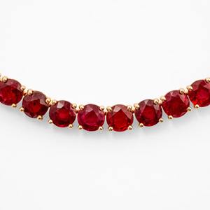 Collar de tenis de oro amarillo de 14K con diamantes cultivados en laboratorio de 47.00ct, corte radiante, certificado IGI, joyería de lujo para bodas y fiestas, cierre de langosta - Product Image 3