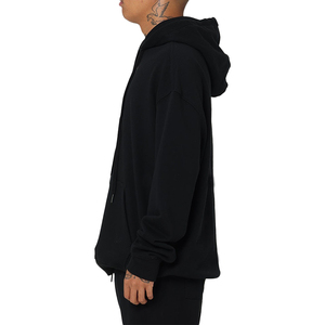 Sweat à capuche homme coupe ample 100% coton, col montant, écologique, respirant, hiver, couleur unie, design personnalisé, formel, séchage rapide - Product Image 2