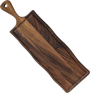 Bandeja Rectangular de Madera de Nogal de Alta Calidad para Servir Alimentos, Filetes, Pasta, Bocadillos, Bandeja Rústica para Servir, Vajilla de Cocina al por Mayor - Product Image 2