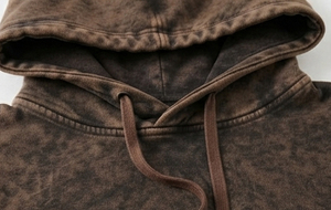 Sudadera con capucha de felpa para mujer, lavado ácido, oversize, corte holgado, algodón grueso, ropa de invierno - Product Image 3