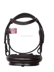 Bride Weymouth double en cuir de haute qualité pour chevaux Rembourrage doux et ajustement confortable - Product Image 2