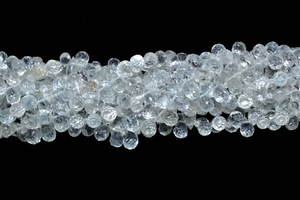 ลูกปัดพลอยบุษราคัมสีขาวใสลูกปัดหินธรรมชาติในรูปทรงบุษราคัม - Product Image 2