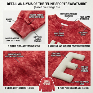 Sweat-shirt unisexe à col rond, coupe décontractée, chaud, avec texte gaufré audacieux, effet délavé premium et impression 3D en relief, pour le sport - Product Image 6