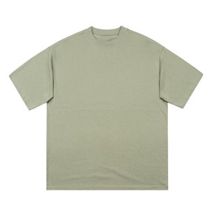T-shirt pour homme en coton lourd 300g, style streetwear américain, coupe confortable, petit col, grande taille, broderie personnalisée avec logo OEM - Product Image 5
