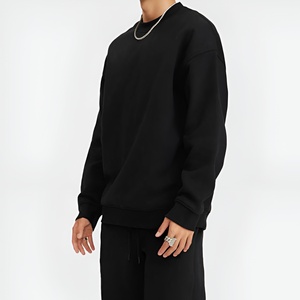 Sudadera de Cuello Redondo Lisa Extra Grande para Hombre, de Alta Calidad, Algodón y Felpa, Estilo Urbano, Unisex, Invierno, Venta al Por Mayor, OEM - Product Image 2