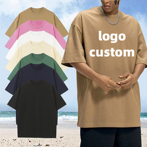 T-shirts pour hommes 100% coton tricoté respirant, coupe oversize unisexe, manches courtes, col rond, amples, basiques, imprimés ou vierges, style athlétique - Product Image 3