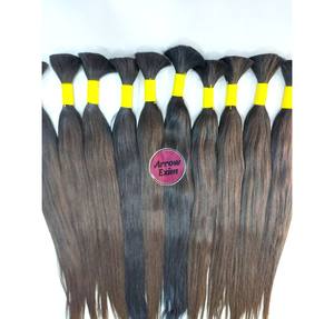 Fournisseur en gros ARROW EXIM Extensions de cheveux humains indiens vierges naturels Remy non traités, à trame simple et double trame à la machine, en vrac - Product Image 3