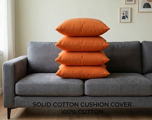 Funda de Cojín para Sofá de Algodón 100% Súper Suave, Color Sólido Personalizado, Modelos Disponibles de Doble Cara, Decoración del Hogar - Product Image 6