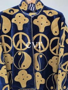 Women's Luxury Coat Hand Embroidered Uzbek Outerwear Handmade Velvet Suzani Eco-Friendly Suzani Velvet Winter <b>Boho</b> for Party - Product Image 2